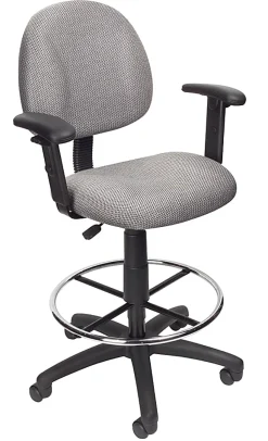 Boss Office Products Drafting Stool, Gray