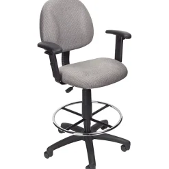 Boss Office Products Drafting Stool, Gray