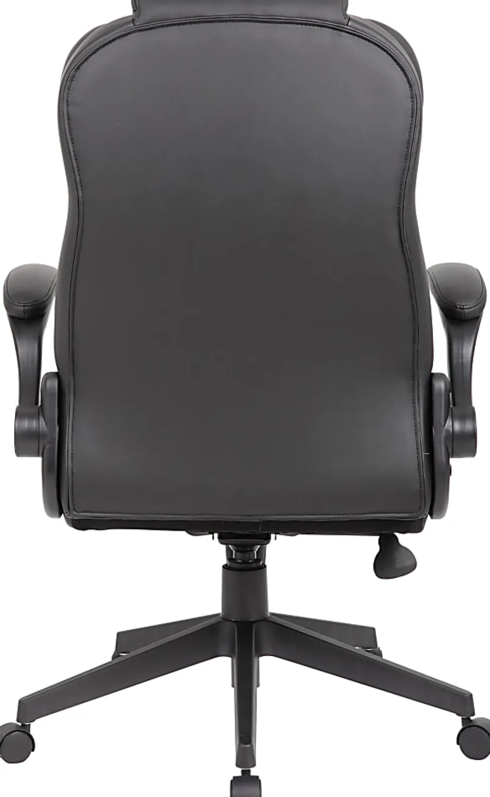 Boss Office Products Ergonomic LeatherPlus™ Bonded Leather High-Back Executive Chair, Black