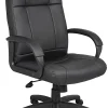 Boss Office Products Ergonomic Caressoftplus Vinyl High-Back Executive Office Chair, Black