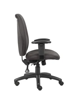 Boss Office Products Ergonomic Fabric High-Back Task Chair, Black