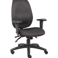 Boss Office Products Ergonomic Fabric High-Back Task Chair, Black