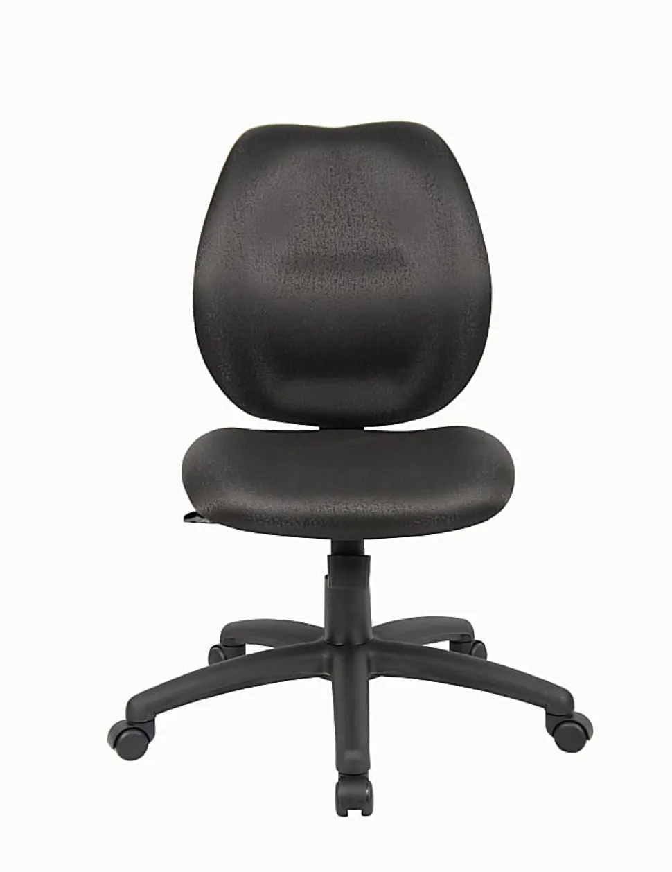 Boss Office Products Ergonomic Fabric Mid-Back Task Office Chair Without Arms, Black