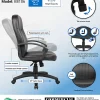 Boss Office Products Ergonomic Mid-Back Leather Chair, Black