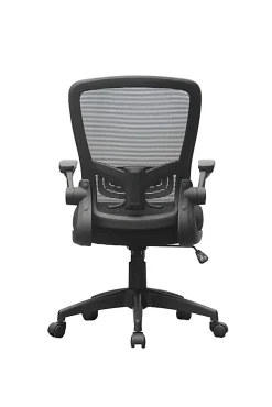 Boss Office Products Ergonomic Mesh High-Back Flip Arm Task Chair, Black