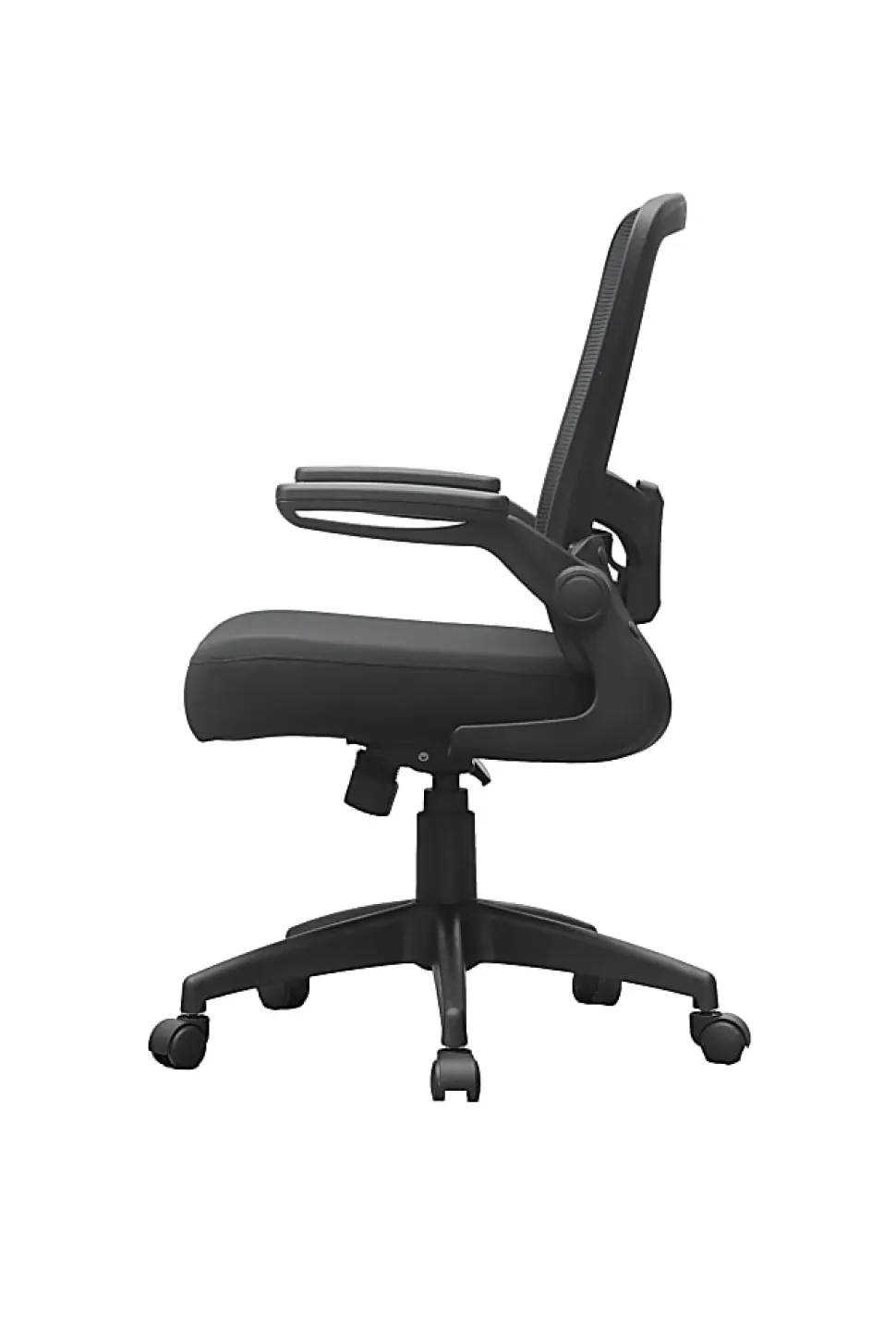 Boss Office Products Ergonomic Mesh High-Back Flip Arm Task Chair, Black