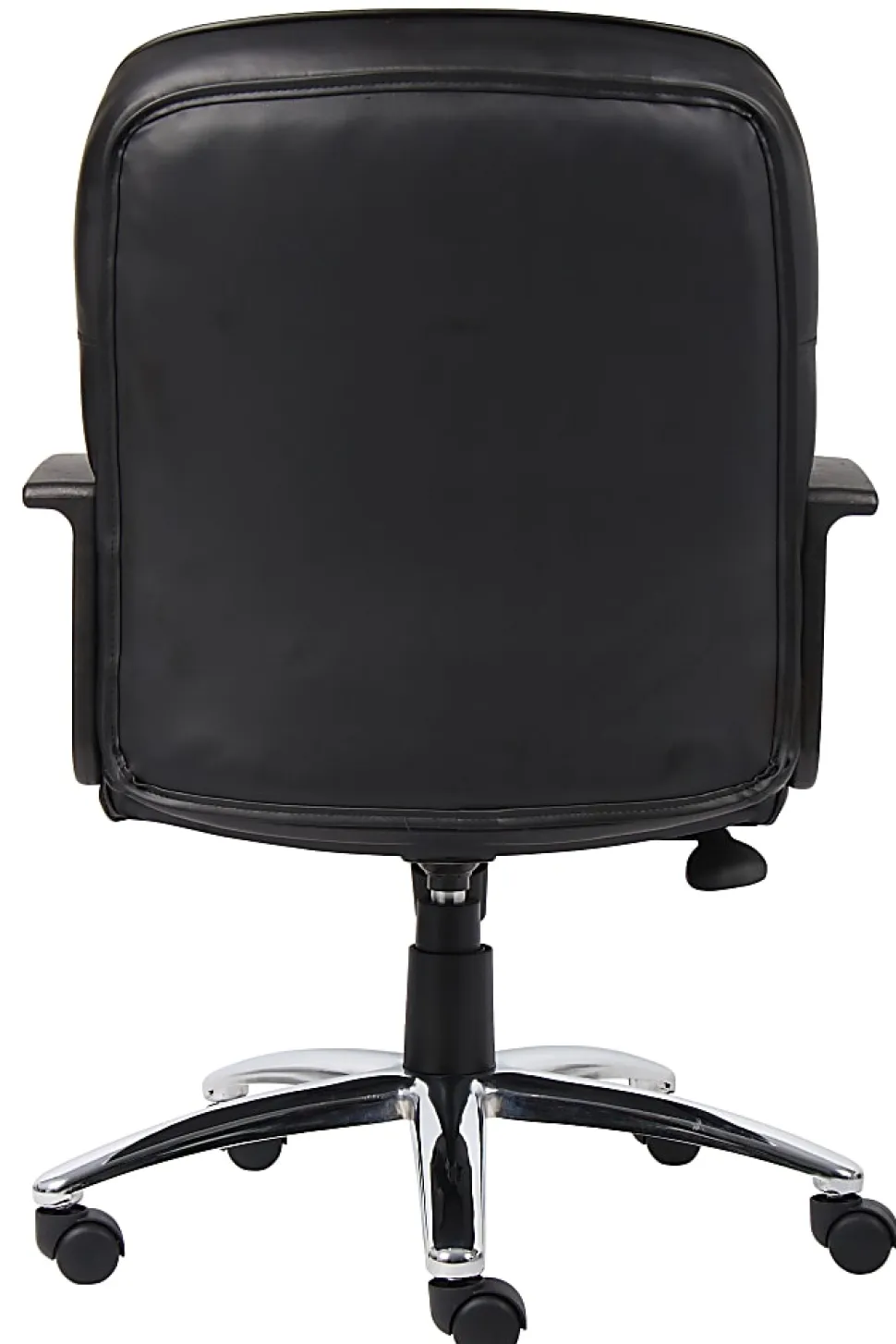 Boss Office Products Ergonomic Vinyl Mid-Back Chair, Black