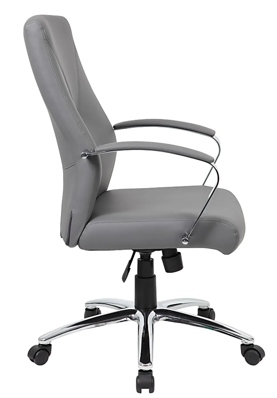 Boss Office Products Ergonomic High-Back Chair, Gray/Chrome/Gray