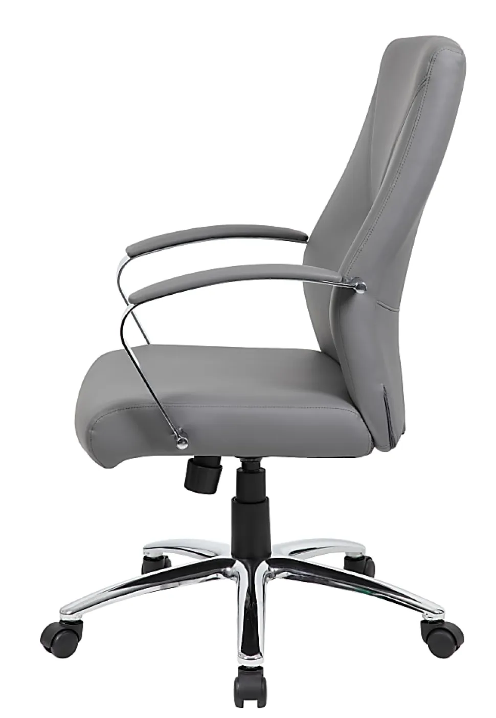 Boss Office Products Ergonomic High-Back Chair, Gray/Chrome/Gray