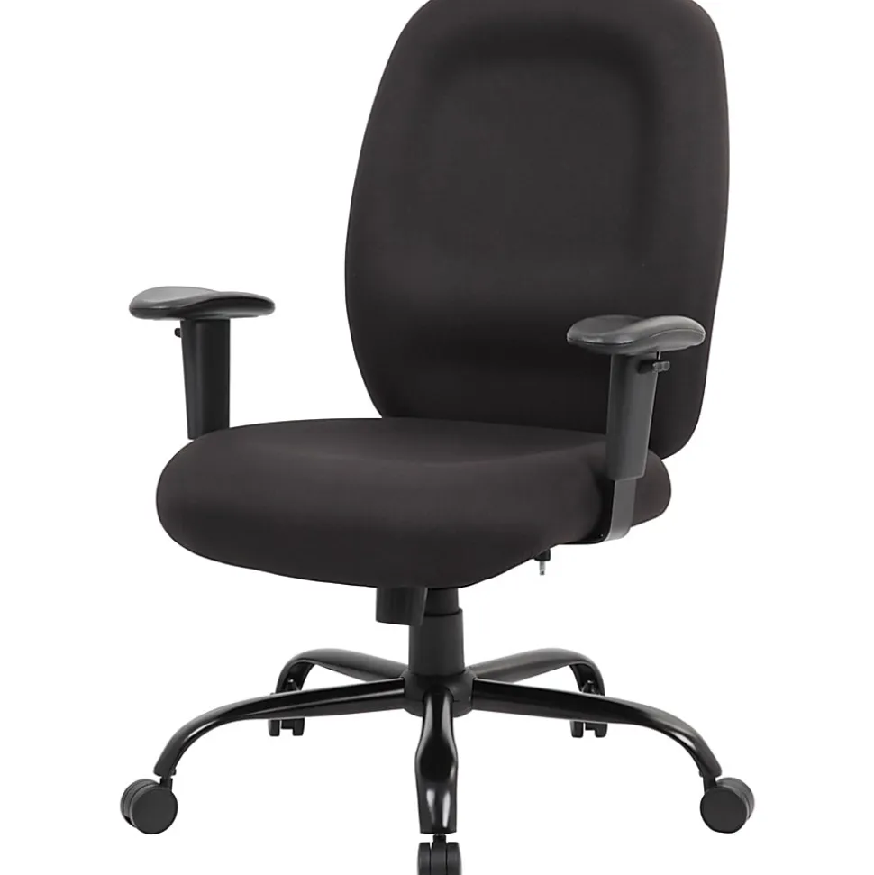 Boss Office Products Heavy-Duty Fabric Task Chair, Black