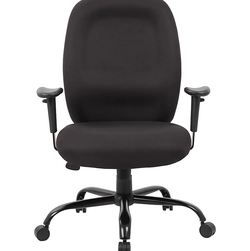 Boss Office Products Heavy-Duty Fabric Task Chair, Black