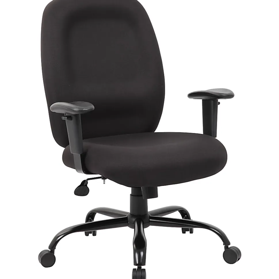 Boss Office Products Heavy-Duty Fabric Task Chair, Black