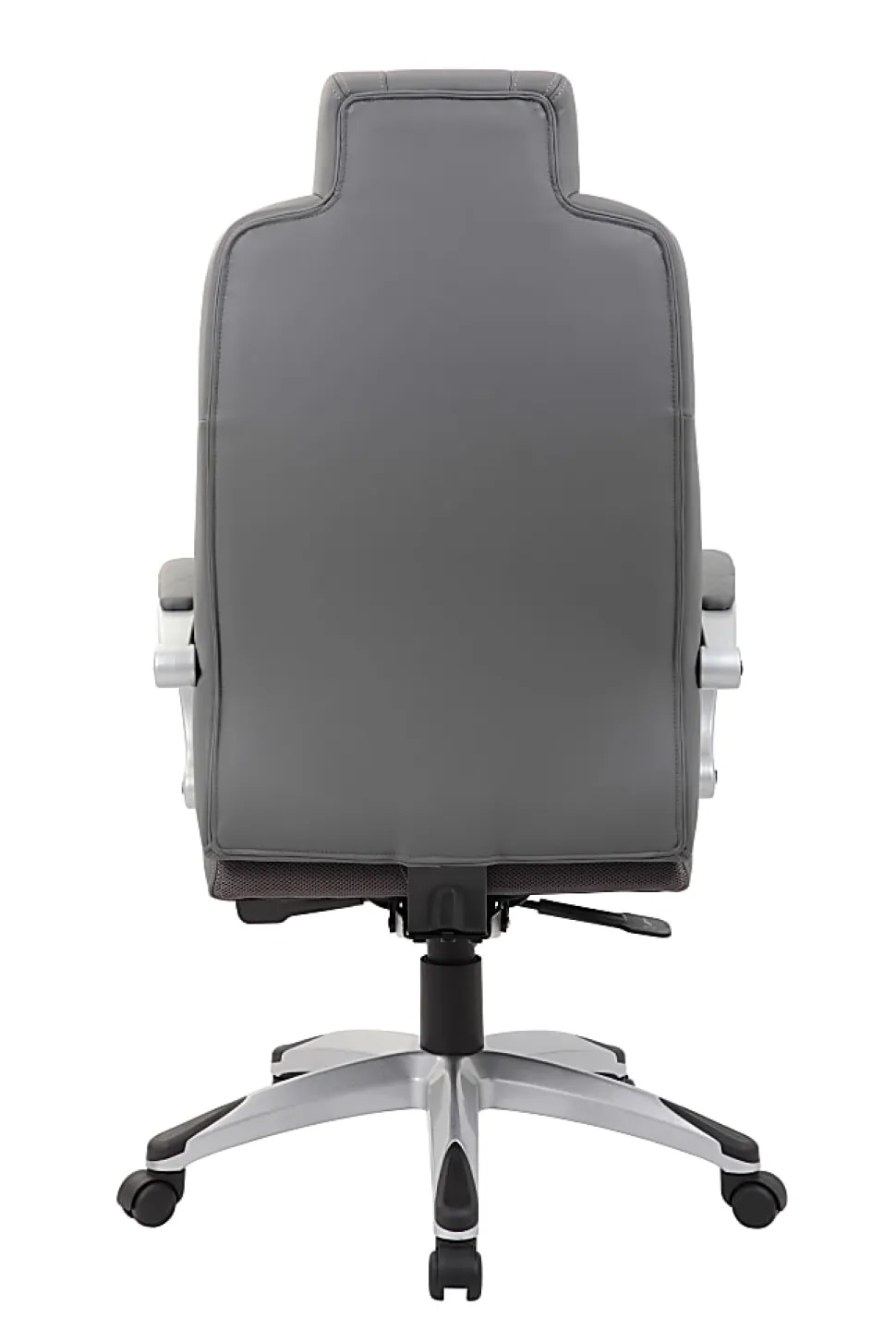 Boss Office Products Hinged Arm Ergonomic High-Back Chair, Gray