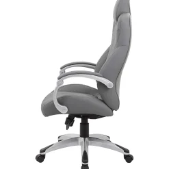 Boss Office Products Hinged Arm Ergonomic High-Back Chair, Gray