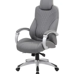 Boss Office Products Hinged Arm Ergonomic High-Back Chair, Gray