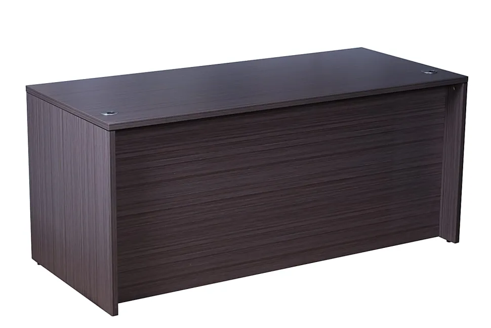 Boss Office Products Holland Series Executive U-Shape Desk With File Storage, Pedestal And Hutch, Driftwood