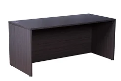 Boss Office Products Holland Series Executive U-Shape Desk With File Storage, Pedestal And Hutch, Driftwood