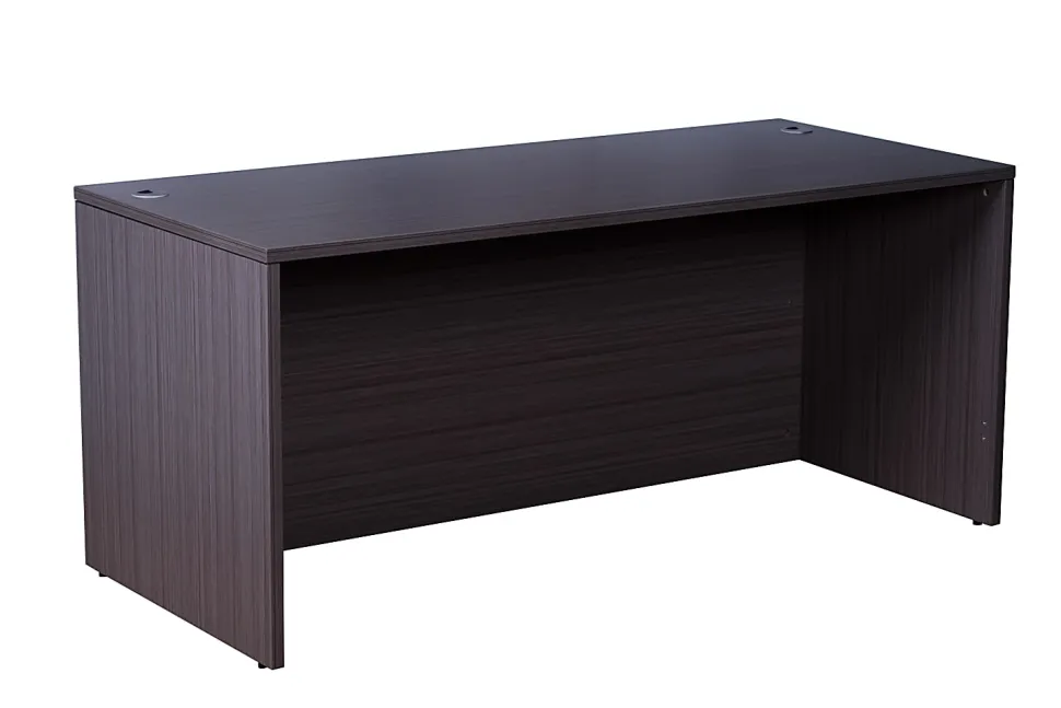 Boss Office Products Holland Series Executive U-Shape Desk With File Storage, Pedestal And Hutch, Driftwood