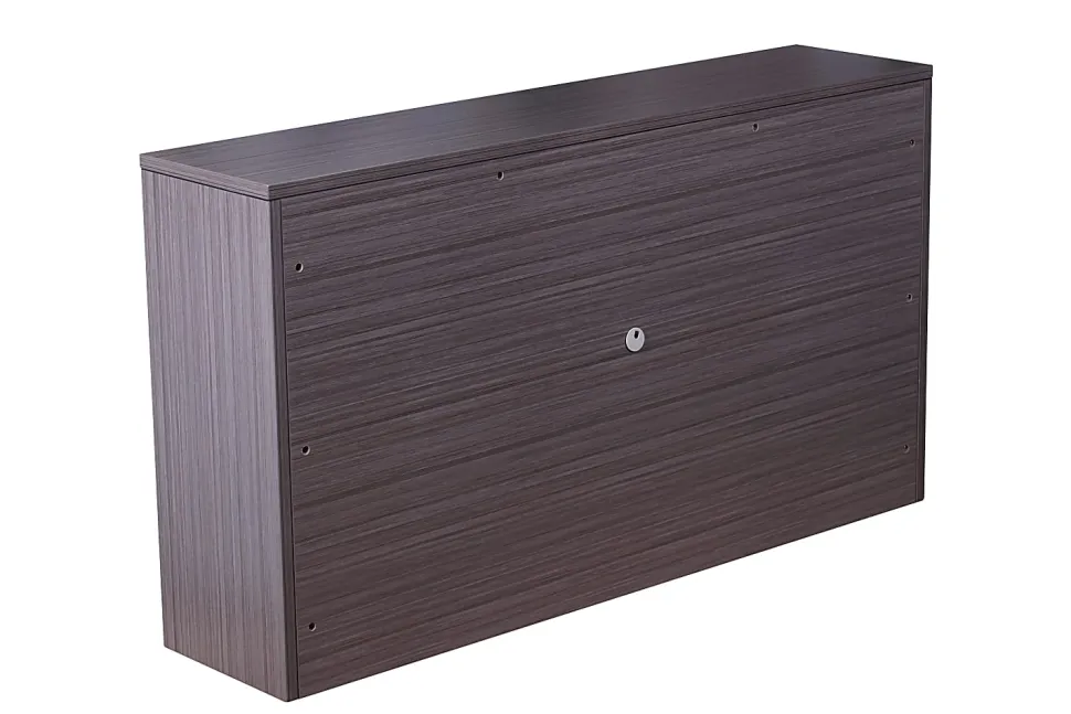 Boss Office Products Holland Series Executive U-Shape Desk With File Storage, Pedestal And Hutch, Driftwood