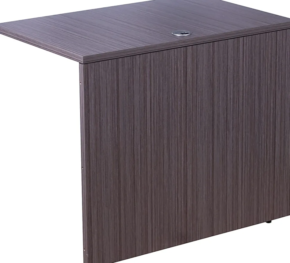 Boss Office Products Holland Series 71"W Executive L-Shaped Corner Desk With File Storage Pedestal, Mahogany