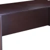 Boss Office Products Holland Series Executive U-Shape Desk With File Storage, Pedestal And Hutch, Mocha