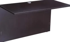 Boss Office Products Holland Series Executive U-Shape Desk With File Storage, Pedestal And Hutch, Mocha