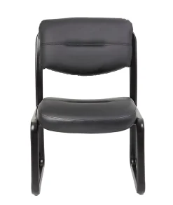 Boss Office Products LeatherPlus™ Bonded Leather Guest Chair, Black