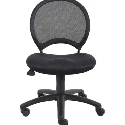 Boss Office Products Mesh Armless Task Chair, Black