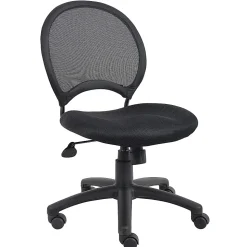 Boss Office Products Mesh Armless Task Chair, Black