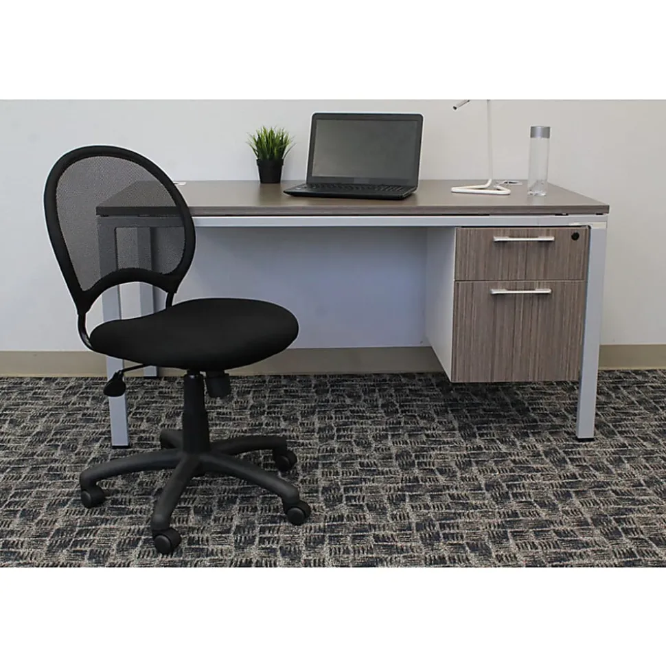 Boss Office Products Mesh Armless Task Chair, Black