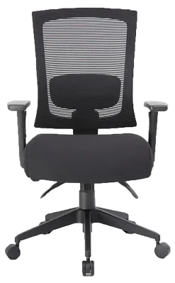 Boss Office Products Mesh-Back 3-Paddle Task Chair, Black/Gray
