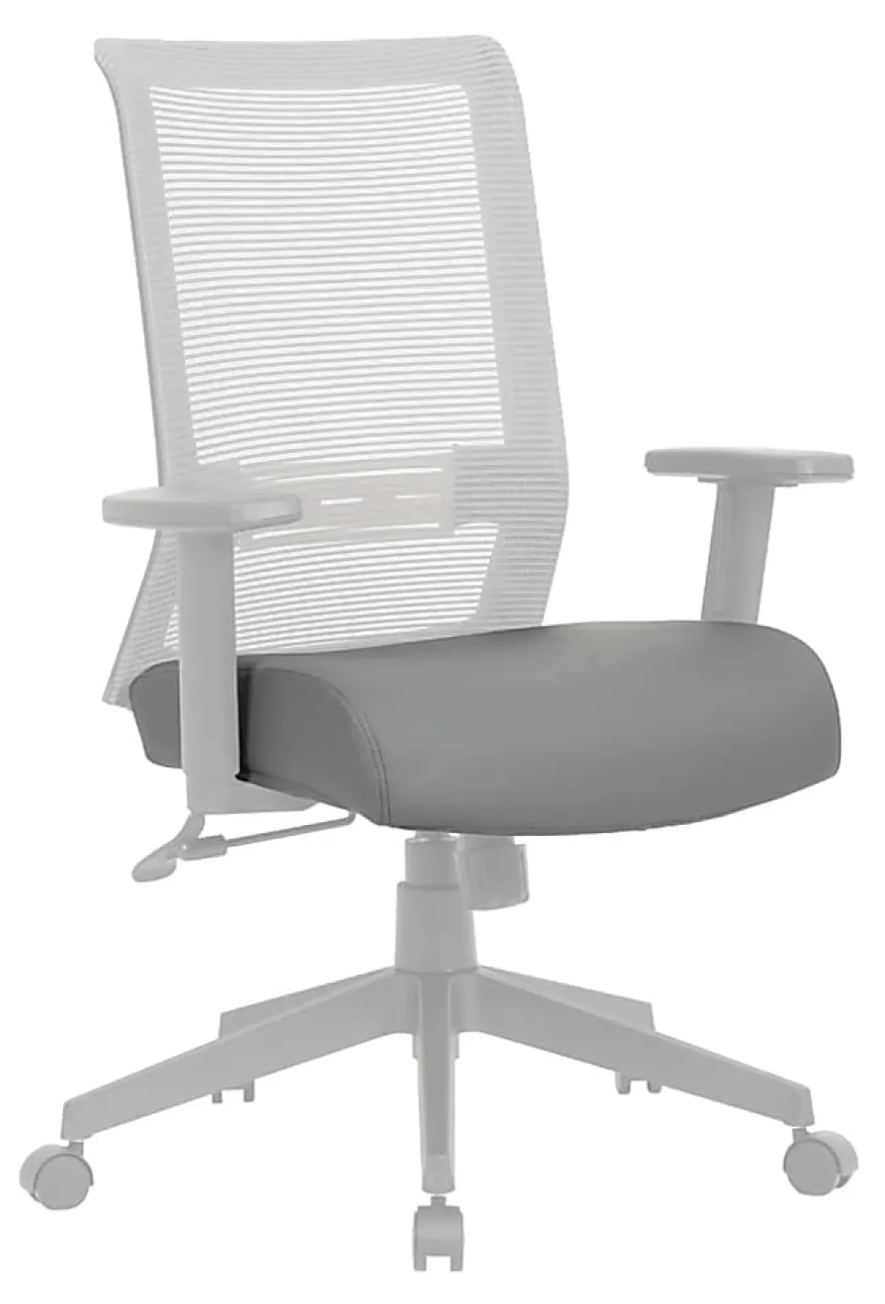 Boss Office Products Mesh-Back 3-Paddle Task Chair, Black/Gray