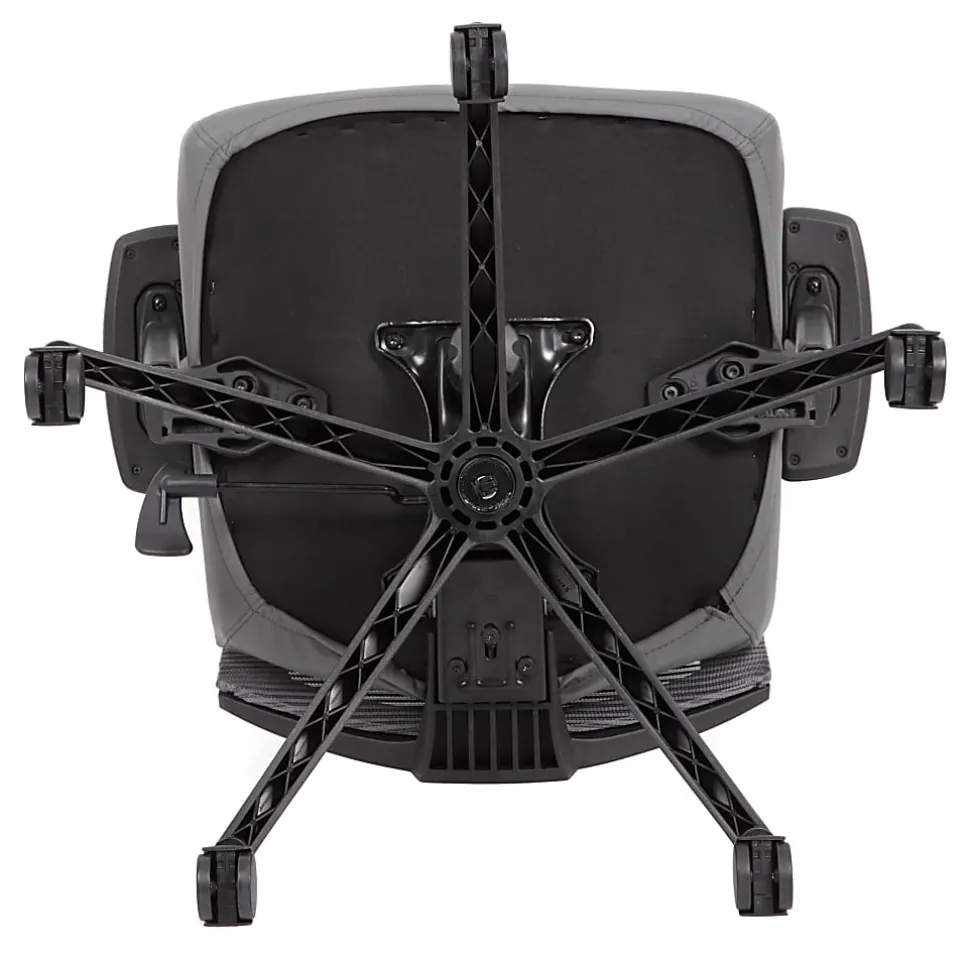 Boss Office Products Mesh-Back 3-Paddle Task Chair, Black/Gray
