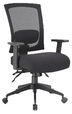 Boss Office Products Mesh-Back 3-Paddle Task Chair, Black/Gray