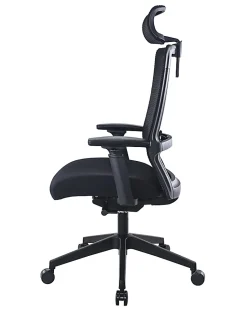 Boss Office Products Mesh High-Back Task Chair With Headrest, Black