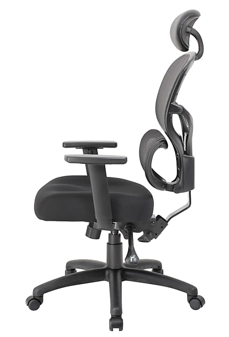 Boss Office Products Mesh Multifunction Mid-Back Task Chair With Headrest, Black