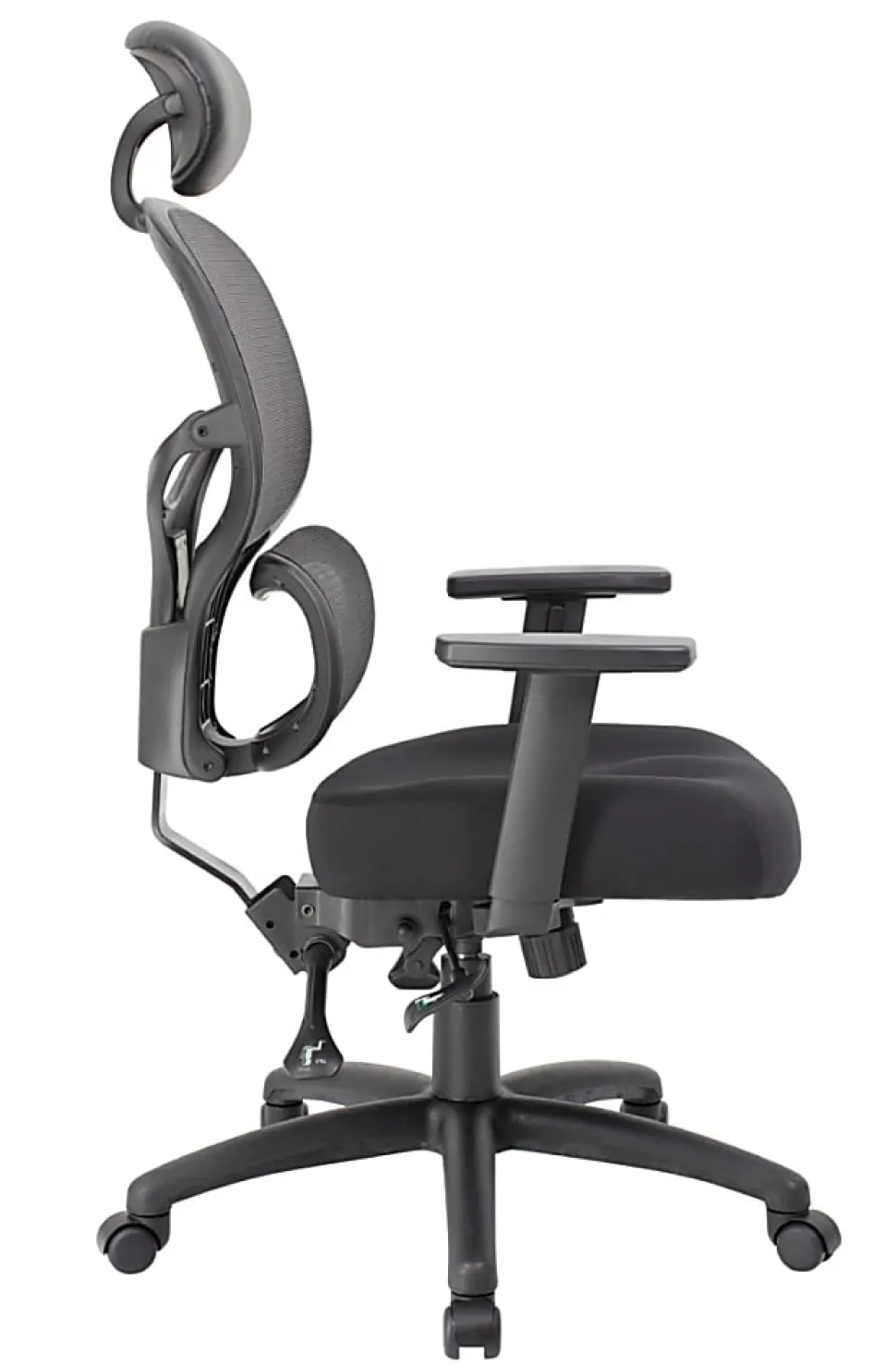Boss Office Products Mesh Multifunction Mid-Back Task Chair With Headrest, Black