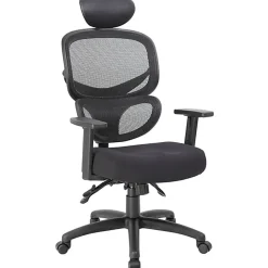 Boss Office Products Mesh Multifunction Mid-Back Task Chair With Headrest, Black