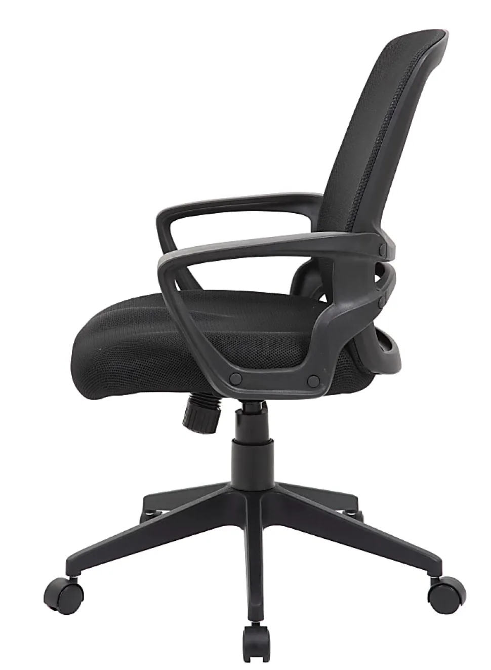 Boss Office Products Mesh Task Chair With Loop Arms, 37"-39", Black
