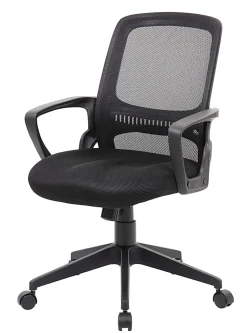 Boss Office Products Mesh Task Chair With Loop Arms, 37
