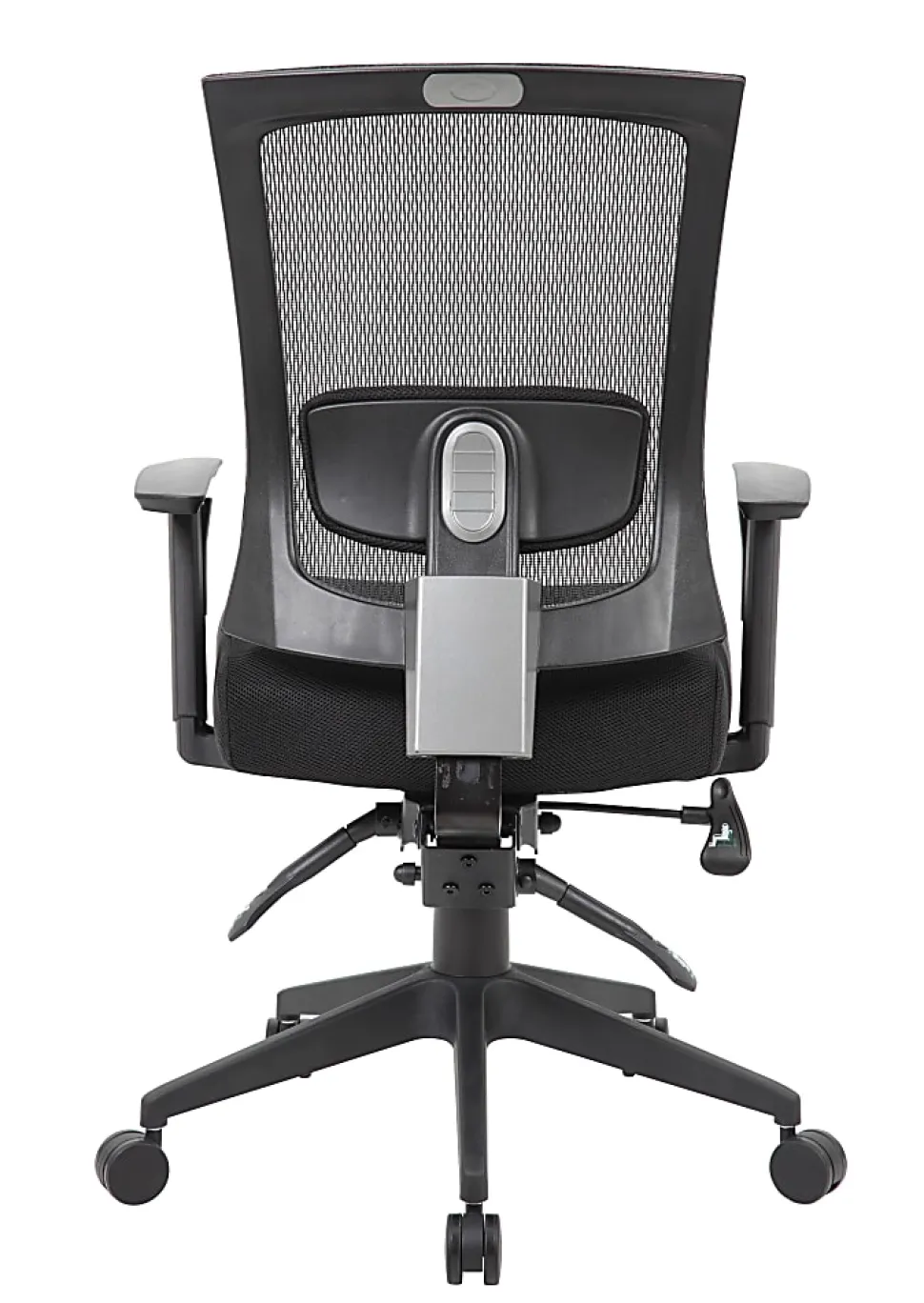 Boss Office Products Multifunction Mesh Mid-Back Task Chair, Mesh/Fabric, Black