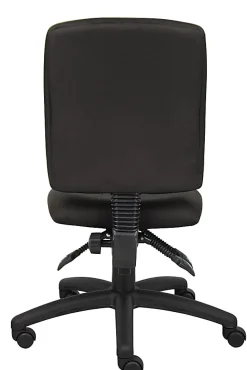 Boss Office Products Multi-Function Ergonomic Fabric High-Back Task Chair, Black