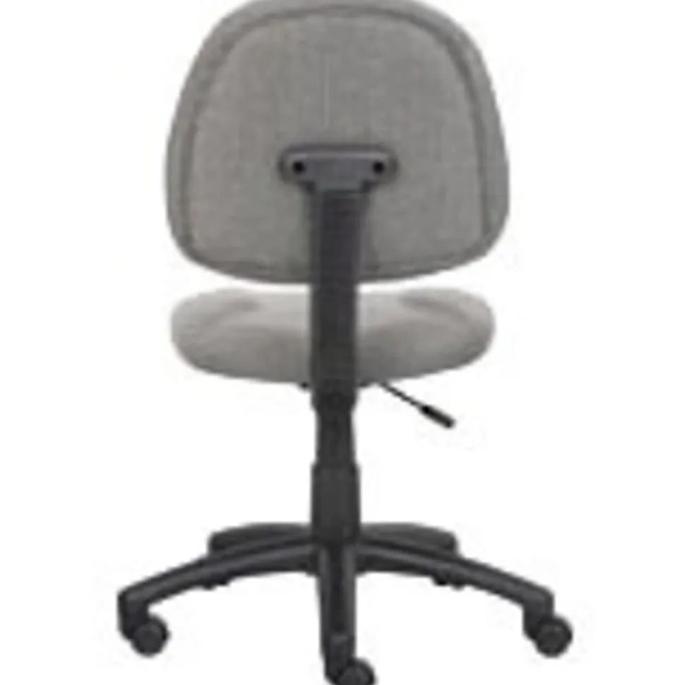 Boss Office Products Perfect Posture Deluxe Ergonomic Fabric Mid-Back Office Task Chair, Gray