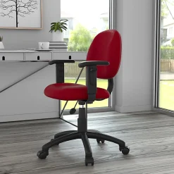 Boss Office Products Posture Mid-Back Task Chair, Black/Burgundy