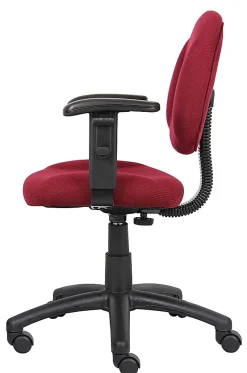 Boss Office Products Posture Mid-Back Task Chair, Black/Burgundy