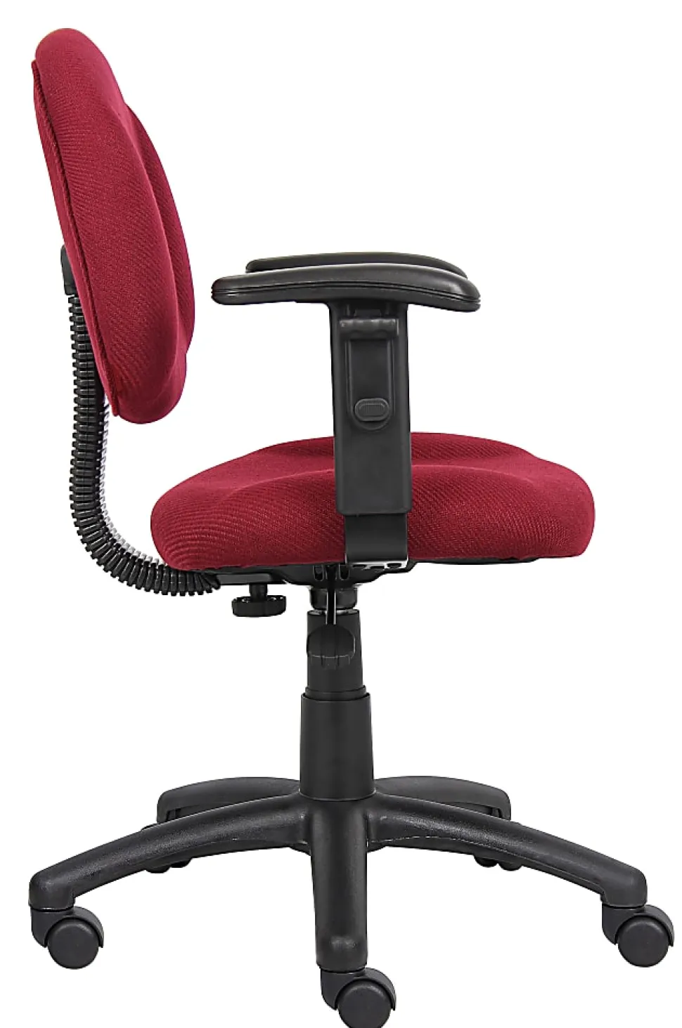 Boss Office Products Posture Mid-Back Task Chair, Black/Burgundy