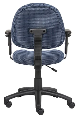 Boss Office Products Posture Mid-Back Task Chair, Black/Blue