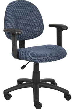 Boss Office Products Posture Mid-Back Task Chair, Black/Blue