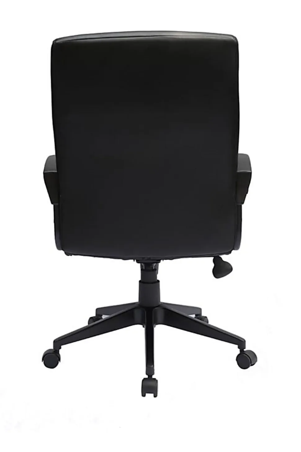 Boss Office Products Ribbed Back Ergonomic Faux Leather High-Back Task Chair, Black