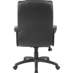 Boss Office Products Silhouette Ergonomic Bonded Leather High-Back Chair, Black